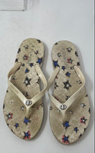 Load image into Gallery viewer, Coach Womens Abbigail Beige Star Printed Slip-On Flip Flop Sandals Size 10 B
