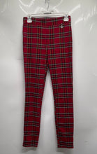 Load image into Gallery viewer, Tommy Hilfiger Womens Red Plaid Print Stretch Pull-On Skinny Ankle Pants Size 4
