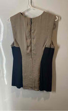 Load image into Gallery viewer, Alfani Womens Beige Black Sleeveless V-Neck Criss Cross Front Blouse Top Size M
