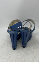 Load image into Gallery viewer, ML Womens Blue Open Toe Adjustable Buckle Wedge Platform Sandal Size EUR 40

