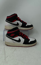 Load image into Gallery viewer, Nike Kids Air Jordan 1 Mid DQ8423-106 Red Black Lace-Up Sneaker Shoes Size 6Y
