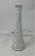 Load image into Gallery viewer, White Ceramic Stars &amp; Bars Embossed Home Decorative Flower Bud Vase Collectible
