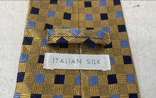 Load image into Gallery viewer, ST Michael Mens Multicolor Geometric Print Italian Silk Adjustable Designer Tie
