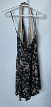 Load image into Gallery viewer, Diane Von Furstenberg Womens Amelia Black Floral Lace Halter Neck Wrap Dress
