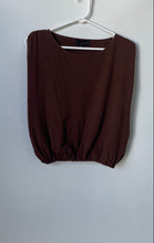 Load image into Gallery viewer, Zara Womens Brown Sleeveless Boat Neck Pullover Blouse Top Size Small
