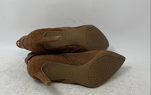 Load image into Gallery viewer, Michael Kors Womens Brown Leather Side Zip High Stiletto Ankle Booties Size 7M
