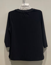 Load image into Gallery viewer, Banana Republic Womens Black V-Neck 3/4 Sleeve Pullover Blouse Top Size Small
