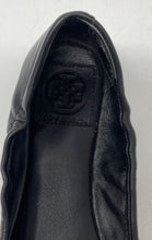 Load image into Gallery viewer, Authentic Tory Burch Womens Black Leather Slip-On Ballet Flats Size 7M
