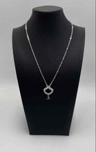 Load image into Gallery viewer, Authentic Swarovski Women's Silver Tone Pavé Crystal Accent Necklace
