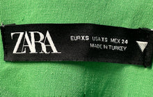 Load image into Gallery viewer, Zara Womens Green Flat Front Side Zip Bootcut Leg Trouser Pants Size XS
