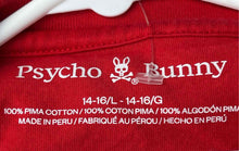 Load image into Gallery viewer, Psycho Bunny Boys Red Cotton Crew Neck Short Sleeve T-Shirt Size 14-16/L
