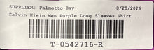 Load image into Gallery viewer, Calvin Klein Mens Purple Slim Fit Long Sleeve Collared Dress Shirt Size 15
