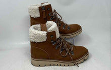 Load image into Gallery viewer, Nordstrom Rack Womens Brown Beige Leather Lace-Up Ankle Boots Size 7M
