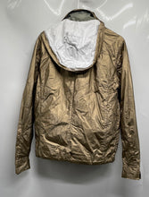 Load image into Gallery viewer, Calvin Klein Womens Gold Metallic Long Sleeve Hooded Full-Zip Jacket Size S
