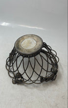 Load image into Gallery viewer, Silver-Tone Ornate Grapes &amp; Leaves Fruit Basket With Movable Handle
