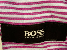 Load image into Gallery viewer, Hugo Boss Mens Purple Striped Long Sleeve Collared Dress Shirt Size 16 1/2
