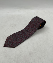Load image into Gallery viewer, Pronto Uomo Mens Dark Brown Paisley Print Adjustable Pointed Ties
