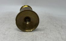 Load image into Gallery viewer, Gold Tone Floral Etched Collectible Decorative Tabletop Brass Designed Vase
