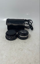 Load image into Gallery viewer, Lot Of 2 Piece Yashica Aux Black Wide-Angle Telephoto Lens With Carrying Case
