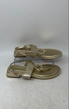 Load image into Gallery viewer, Vince Camuto Womens Runea Gold Open Toe Block Heel Slingback Sandals Size 7M
