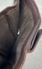 Load image into Gallery viewer, Coach Womens Brown Monogram Leather Trim Credit Card Slots Trifold Wallet
