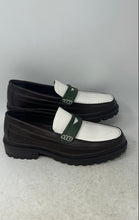 Load image into Gallery viewer, Mossimo Supply Co. Mens Brown White Leather Slip-On Loafer Shoes Size 9.5
