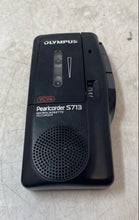 Load image into Gallery viewer, Olympus Pearlcorder S713 Black Handheld Microcassette Recorder Untested
