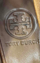 Load image into Gallery viewer, Authentic Tory Burch Womens Ambrose Brown Leather Wedge Pump Heels Sz 7M Damaged
