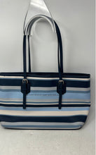 Load image into Gallery viewer, Dana Buchman Womens Multicolor Striped Faux Leather Bottom Studs Shoulder Bag
