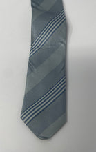 Load image into Gallery viewer, Armani Collezioni Mens Blue Striped Silk Keeper Loop Adjustable Pointed Tie
