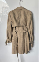 Load image into Gallery viewer, Michael Kors Womens Beige Long Sleeve Button Front Belted Trench Coat Size M
