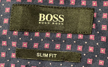 Load image into Gallery viewer, Hugo Boss Mens Purple Geometric Collared Long Sleeve Dress Shirt Size 15.5
