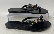 Load image into Gallery viewer, Mini Melissa Girls Black Harmonic Stars Slip-On Flip Flop Sandals Size 13
