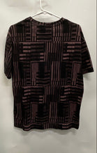 Load image into Gallery viewer, Express Mens Brown Black Geometric Cotton Short Sleeve Relaxed Fit T-Shirt Sz M
