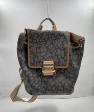 Load image into Gallery viewer, Authentic Tous Womens Brown Black Animal Print Leather Top Handle Backpack
