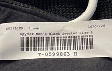 Load image into Gallery viewer, Spyder Mens Black Long Raglan Sleeve Mock Neck Quarter-Zip Jacket Size L
