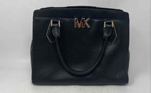 Load image into Gallery viewer, Michael Kors Womens Mott Black Leather Double Handle Inner Pocket Satchel Bag
