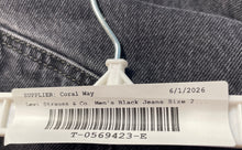 Load image into Gallery viewer, Levi's Mens 501 Black Denim Dark Wash Pockets Straight Leg Jeans Size 29x30
