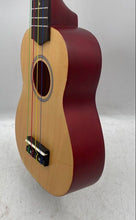 Load image into Gallery viewer, Everjoys Beige Brown Handmade Wooden Instrument 4 String Soprano Ukulele w/ Bag
