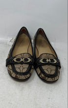 Load image into Gallery viewer, Coach Womens Brown Signature Canvas Patent Leather Trim Loafer Flats Size 6.5B
