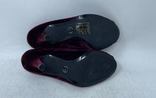 Load image into Gallery viewer, Michael Kors Womens Burgundy Crystal Embellished Stiletto Mule Heels Size 5.5M
