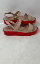 Load image into Gallery viewer, Melissa Womens Lip Pink Beige Open Toe Platform Buckle Slingback Sandals Size 9
