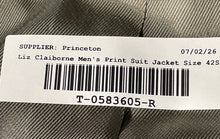 Load image into Gallery viewer, Claiborne Mens Gray Houndstooth Print Wool Three-Button Suit Jacket Size 42S
