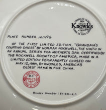 Load image into Gallery viewer, Knowles Grandma's Courting Dress Mother's Day 1984 Plate By Norman Rockwell
