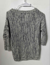 Load image into Gallery viewer, Express Womens Black Gray 3/4 Sleeve Round Neck Knitted Pullover Sweater Size XS

