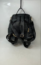 Load image into Gallery viewer, Marco Womens Black Monogram Print Inner Pocket Adjustable Strap Backpack
