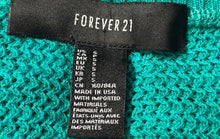 Load image into Gallery viewer, Forever 21 Womens Green Long Sleeve Crew Neck Stretch Pullover Sweater Size S
