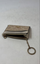 Load image into Gallery viewer, Coach Womens White &amp; Cream Color Signature Print Card Holder Pouch Wallet
