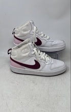 Load image into Gallery viewer, Nike Kids Court Borough Mid 2 White Red Pink Lace-Up Sneaker Shoes Size 6.5Y

