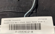 Load image into Gallery viewer, Kenneth Cole Mens Black Denim Dark Wash Stretch Straight Leg Jeans Size 33X32
